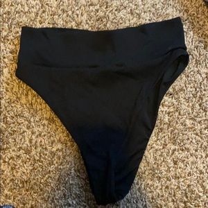 Ribbed cheeky swimsuit bottoms